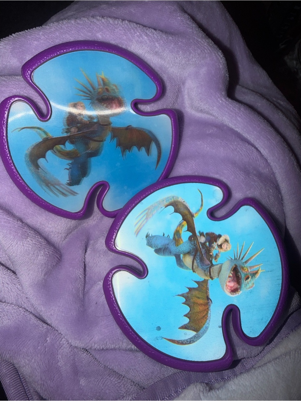 Lenticular How to train your dragon 2 McDonald’s - I believe they’re frisbees?